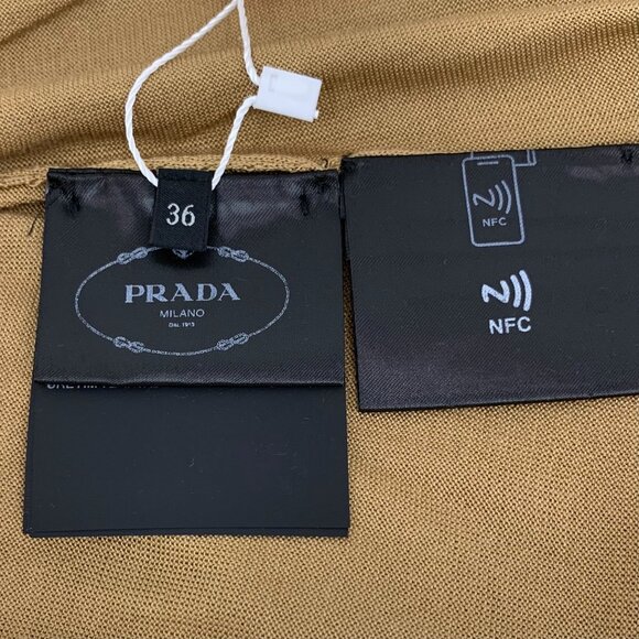 Prada Brown Mulberry Silk Knitted Vest With Logo Design Size XS 36 Womens - Picture 4 of 8